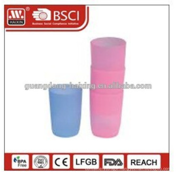 beautiful design food grade material hot selling 250ml pp plastic drinking cup with handle